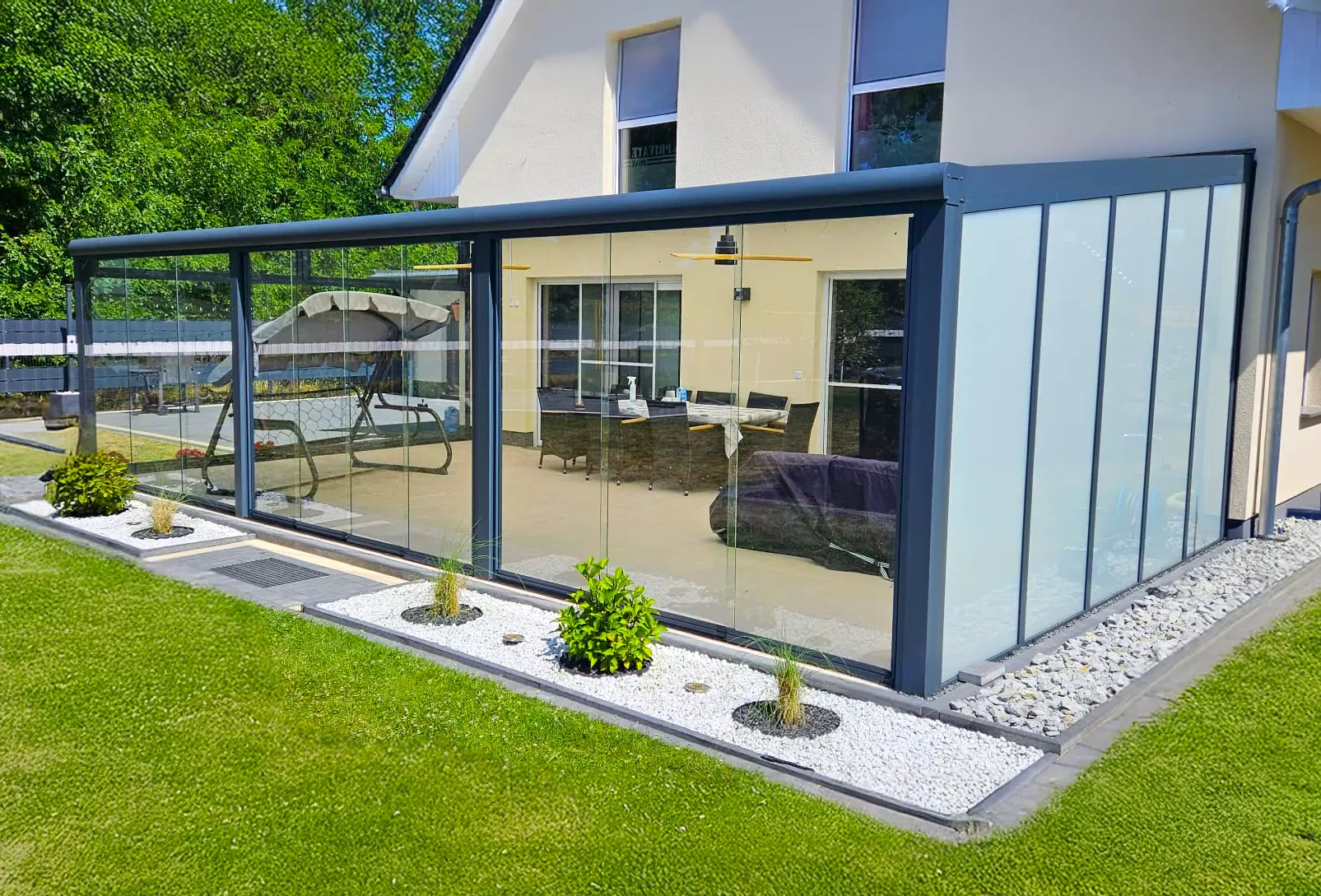 Taras - ogród zimowy