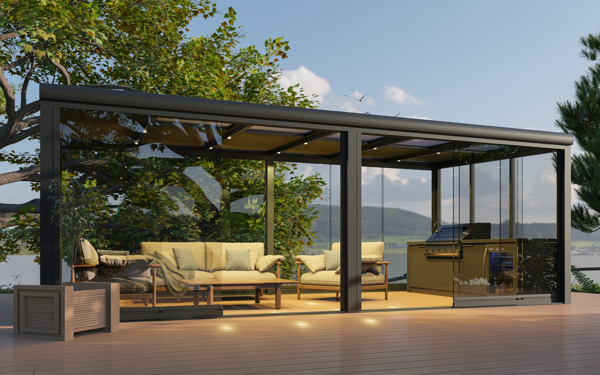 Nowoczesne zadaszenie tarasu z Polski z montażem.